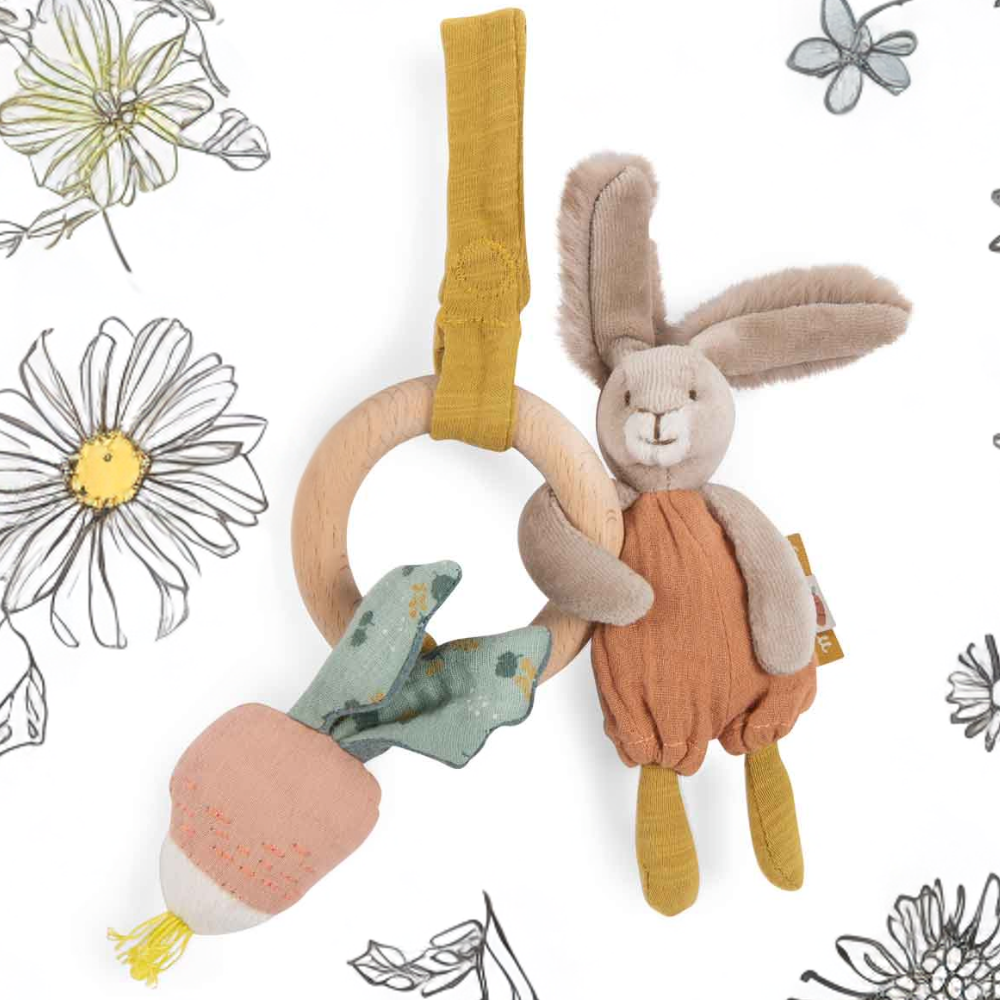 Lapins Rabbit Wooden Ring Rattle